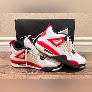 Jordan Air 4 Retro White Red Black Sneakers